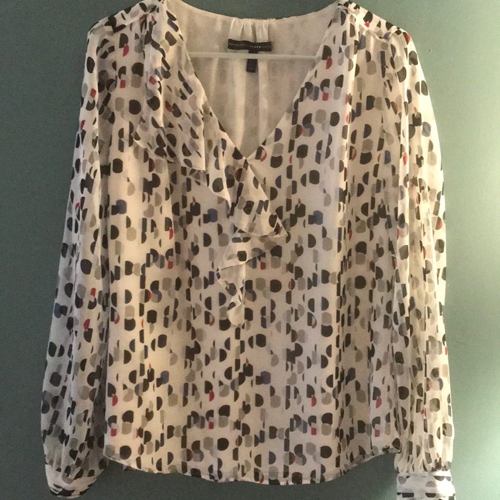 White House Black Market size 6 ruffle blouse